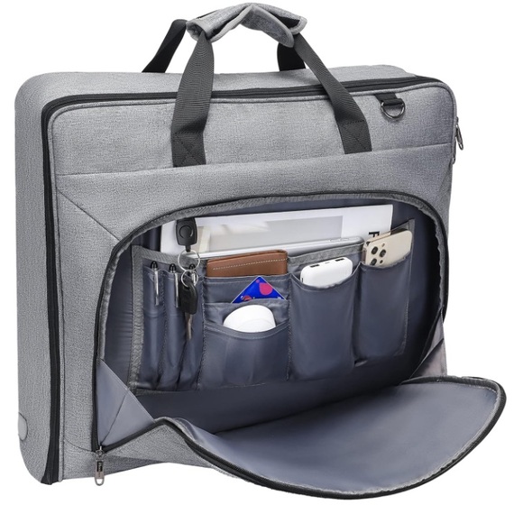 Garment Bag w Shoulder Strap a Hanging Suitcase for Men Women Business Travel - Picture 3 of 8